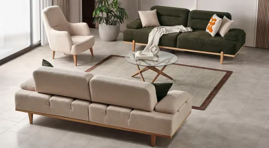 Product img 2, Zara Ahşap Ayaklı Koltuk Takımı